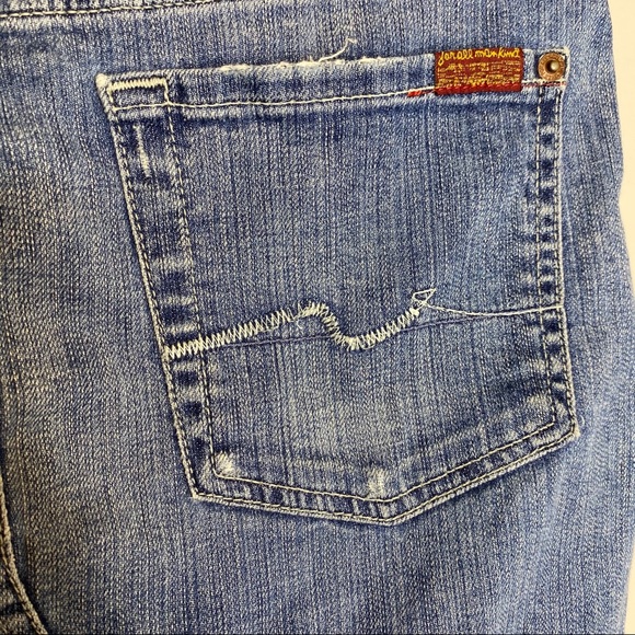 7 For All Mankind Denim Raw Hem Skirt - 27 - Picture 6 of 6